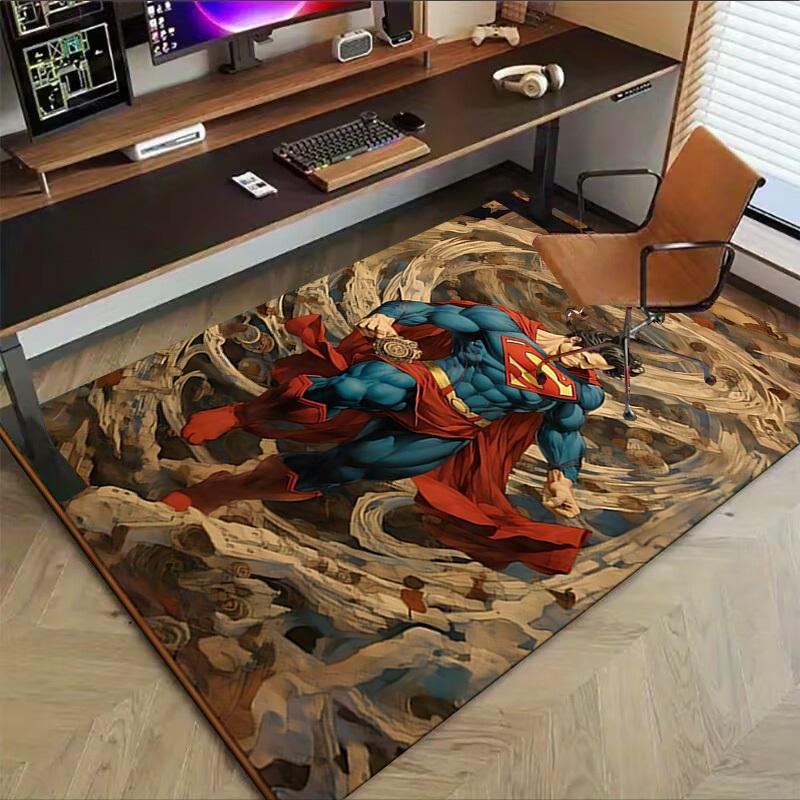 1pc Superman, comic Carpet, for Home & Office Decor, Desk Chair Carpet, Festive Gift,Conference Room CarpetL1250