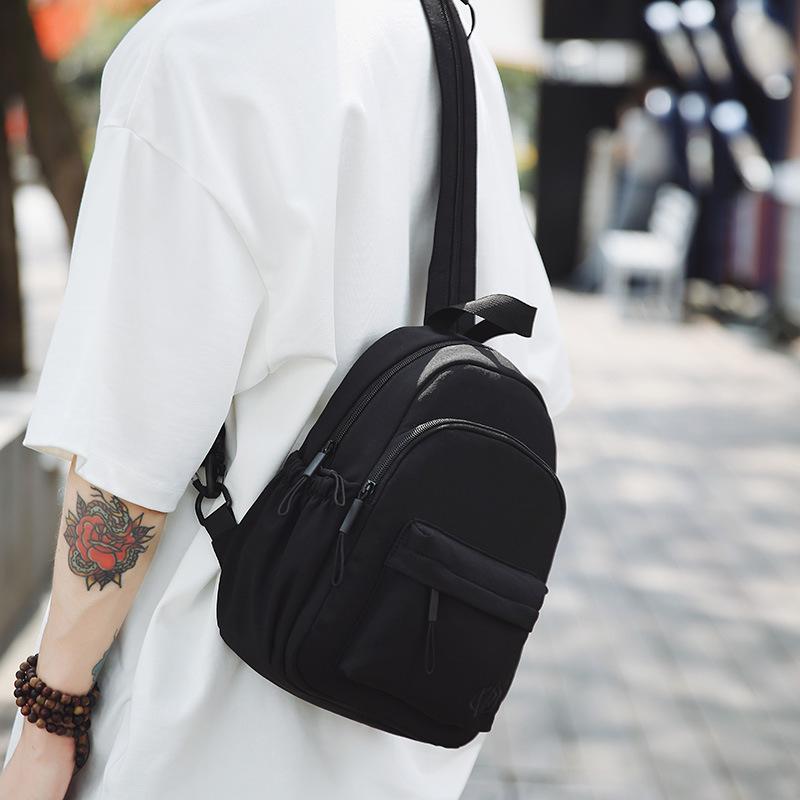 Schoolbag Breast Bag Men's Ins Wind Messenger Bag 1011 New Fashion Shoulder Bag Student Small Satchel Casual Girls Cycling Bag