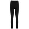 Calvin Klein Moisture Wicking Quick Dry Jacquard Drawstring Slim Fit Knitted Sports Pants Women bottoms Space-Black 4WS4L627