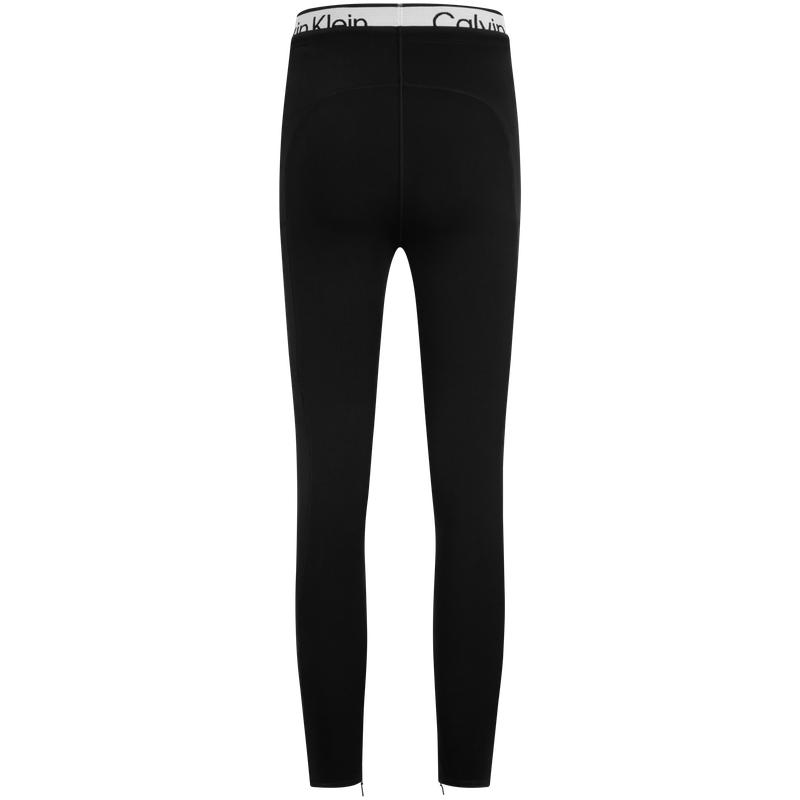 Calvin Klein Moisture Wicking Quick Dry Jacquard Drawstring Slim Fit Knitted Sports Pants Women bottoms Space-Black 4WS4L627
