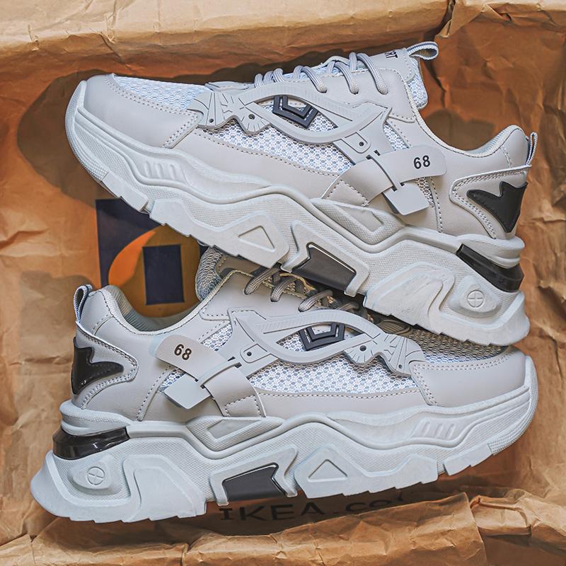 Four Season New Men's Student Height Increasing Shoe Thick Soled Casual Sports Shoe Soft Soled Comfortable Outdoor Running Shoes