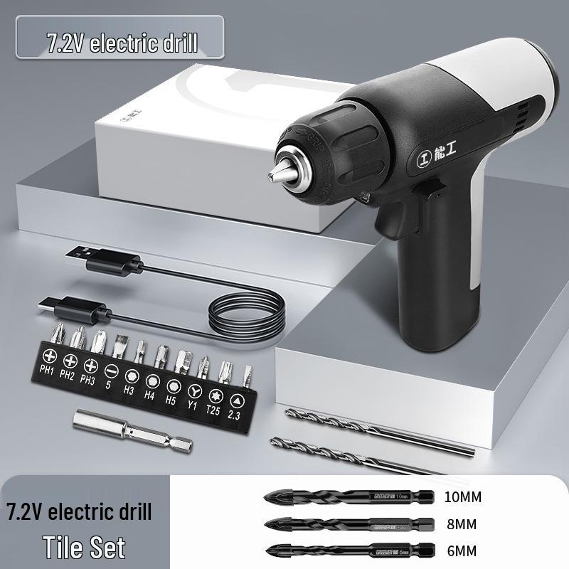 Green Forest 7.2V Cordless Drill/Driver, Multi-functional Electric Screwdriver, Rechargeable Home Tool Set.