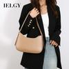 IELGY Korean Version Crescent Bag Fashion Texture Shoulder Bag Large Capacity Retro Underarm Bag Portable