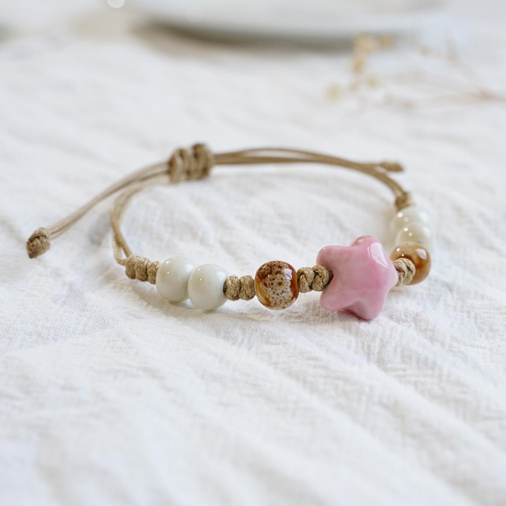 Original Jingde Ceramic Bracelet Batch Goods Raw Star Bracelet Textured Street Stall Wholesale Jewelry