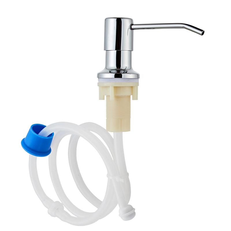 VGX Iiquid Soap Dispenser With Extension Tube Kit and Bottle 304 Stainless Steel Pump Head For Kitchen Sink Bathroom Accessories