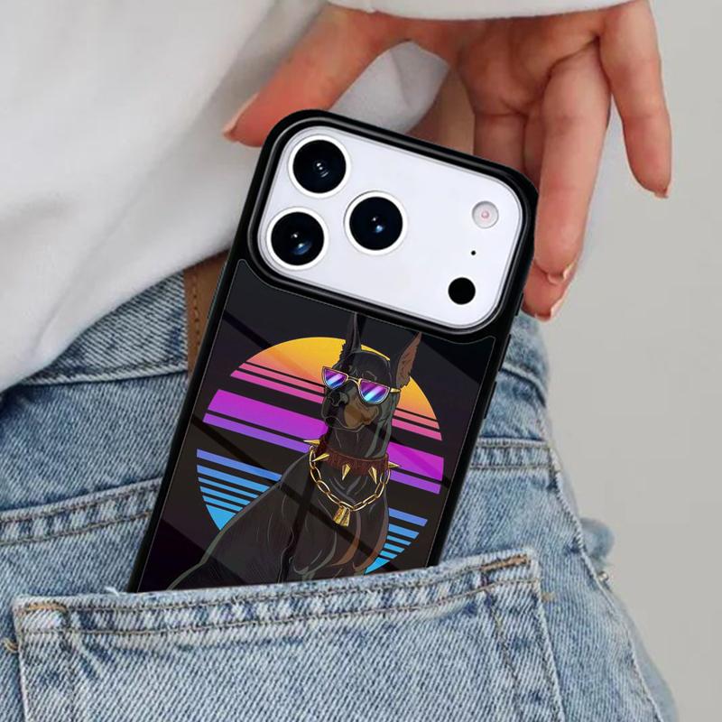Dachshund Doberman Dog Phone Case for iPhone 16e 15 14 13 12 17 Pro Max Plus Air 17pro Cover Coque