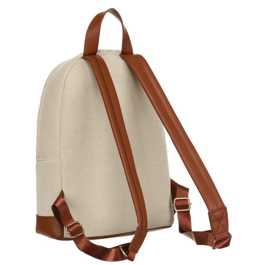 Large, Urban Women's Backpack In Beige-brown Color with an Outer Pocket - Peterson