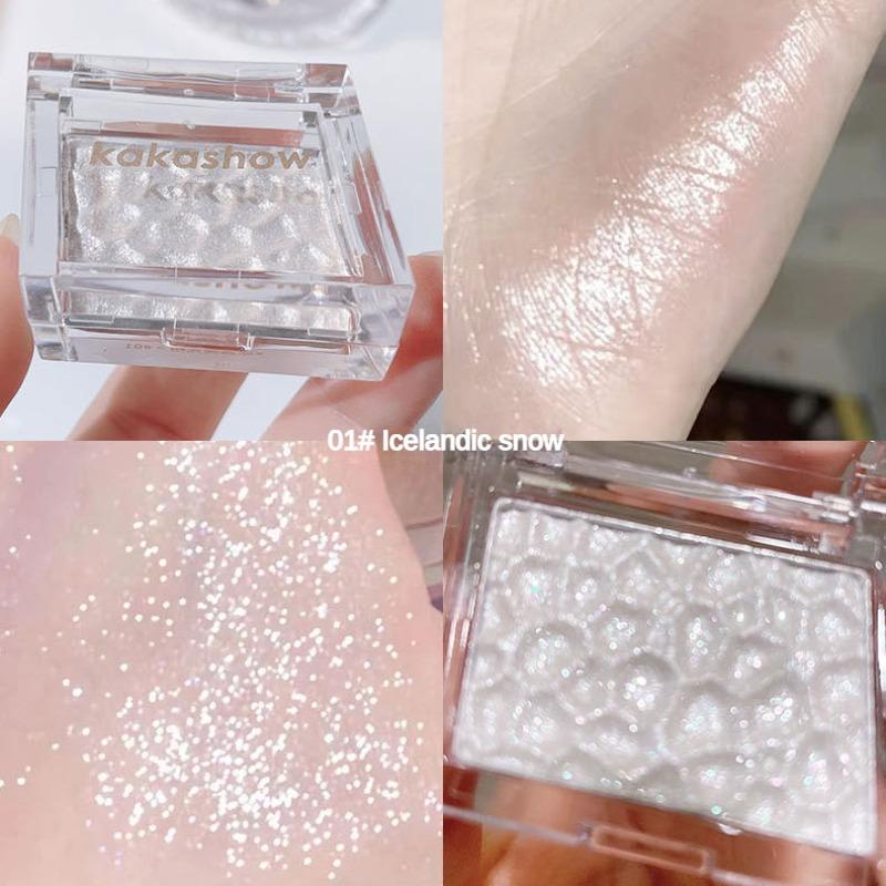 Ice Crystal Highlighter Highlighter Pearlescent Face Eye Highlighting Mashed Potato Burst Glitter Finishing Palette