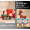 Hand Carved Wooden Holiday Train Display Toy Ornament For Seasonal Home Decoration And Decorative Kids Room Accent
