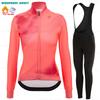 2025 Raudax Women Long Sleeve Jersey Pure Dye Coral Winter Cycling Clothing Outdoor Riding MTB Ropa Ciclismo Velveteen Bike Set