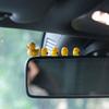 Mini Kawaii Cute Yellow Duck Car Decor Cute Dashboard Ornament for Rearview Mirror and Office Desk Miniatures Figurines