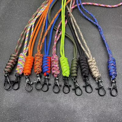 New Emergency Survival Backpack Self-Defense Parachute Cord Paracord Keychain Lanyard Rotatable Buckle Key Ring