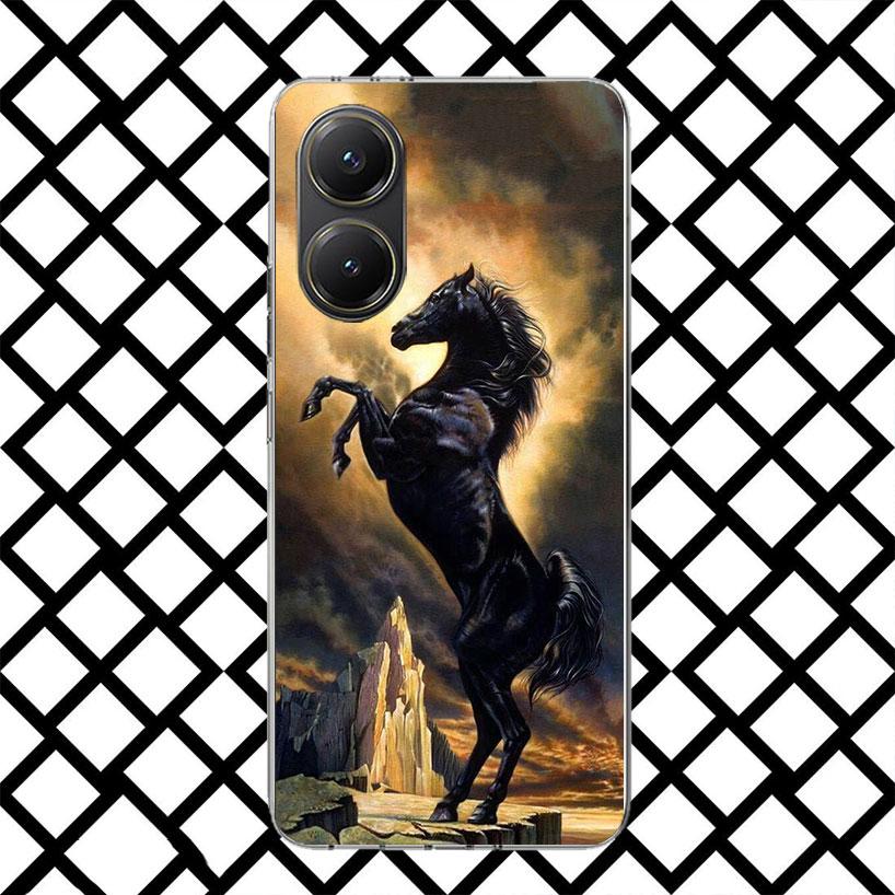 

Black Horse Galloping Phone Case for Xiaomi Poco F7 Ultra X7 X6 X5 Pro X4 Gt M8 M7 Redmi 15 15C 13 13C 12 12C Soft Cover Fundas Xiaomi Poco X5 Pro