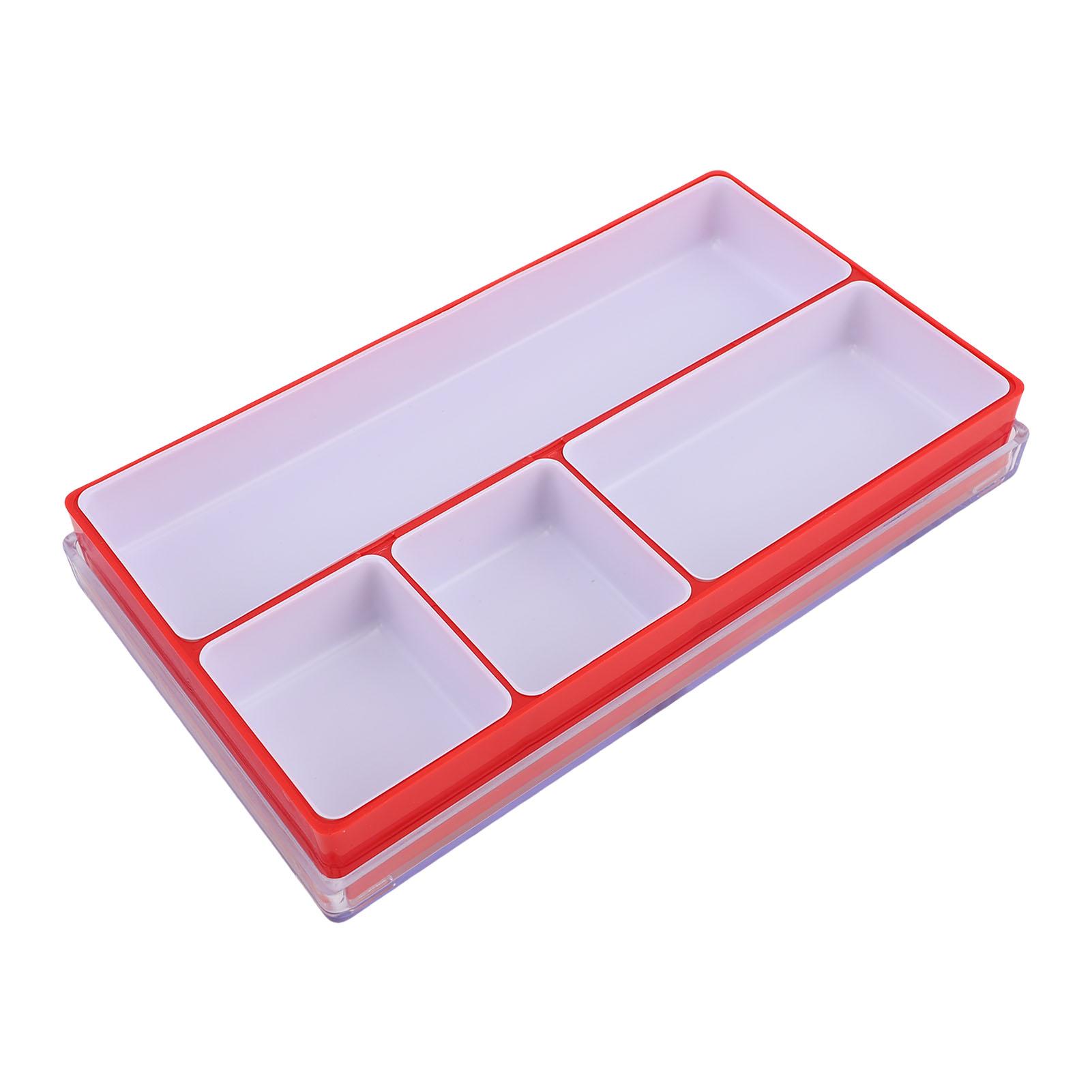 

Watch Parts Storage Box 4 Compartments Plastic Watch Parts Case for Watchmaker Repairing Tools