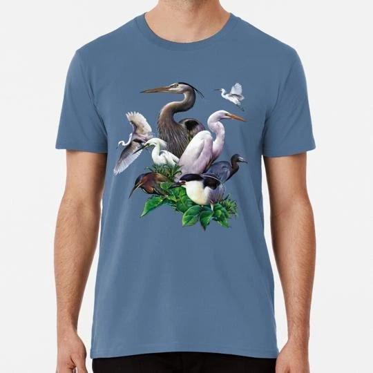 

Heron Collage Size S to 5XL Made in the USA T-shirt S