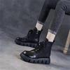 Korean version of soft leather thick-soled Martin boots women's thin boots 2025 new autumn and winter short boots retro versatile knight boots