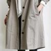 Lightweight Windproof Womens Elegant Trench Coat Double Breasted Plus Size Mid Length Solid Color
