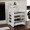 Large Capacity Multi-layer File Storage Rack Space Saving File Holder Desk Organizer  for Home