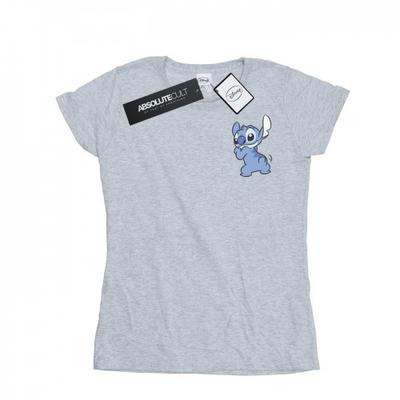 Womens/Ladies Lilo And Stitch Stitch Backside Breast Print Cotton T-Shirt