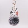 Adorable Kitten Plush Keychain - Cute Cat Figurine for Backpack or Suitcase