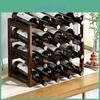 Bar Rack Bamboo Holder Wine Cabinets Stackable Storage Cube Tabletop For Champagne