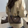 Leopard Print Commuting Shoulder Bag Women Large Capacity Fashion Crossbody Bag Casual Simple and Versatile Texture Evening Bags