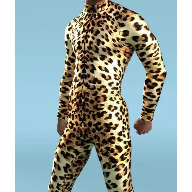 3D Printed Multicolour Cosplay Costume Men Women Front Zipper Zentai Bodysuit Halloween Party Jumpsuits Carnival Holiday Outfit