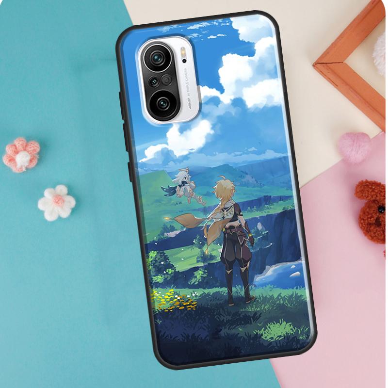 Anime-Spiel Genshin Impact Hülle für POCO F3 F1 F2 M3 M4 X4 Pro GT X3 Pro Hülle für Xiaomi Mi 11 Lite 12 X Mi 11T Pro