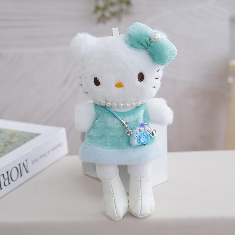 1 buc Fustă Cameră Păpușă Kt Pisică Breloc 18Cm Fată Picioare Lungi Hello Kitty Pandantiv de Pluș Decor Agățat pentru Geantă Cadou de Sărbători