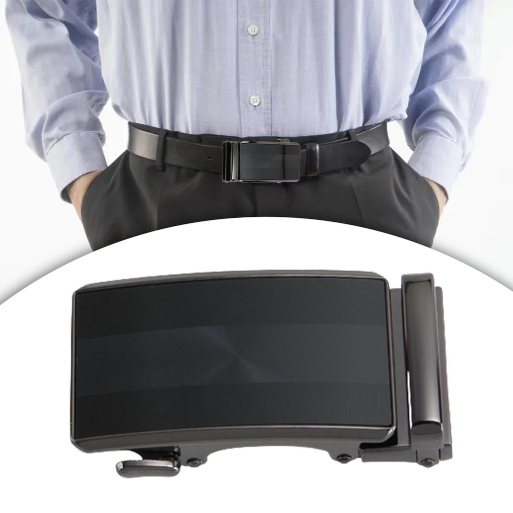 Automatic Belt Buckle Men Waistband Head Black Suit Pants Replacement Buckles for