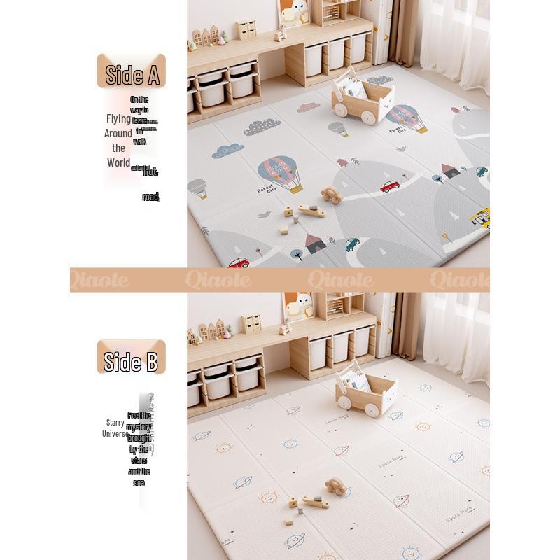 Thickened Folding Baby Crawling Mat - Foam Floor Mat for Infants and Children