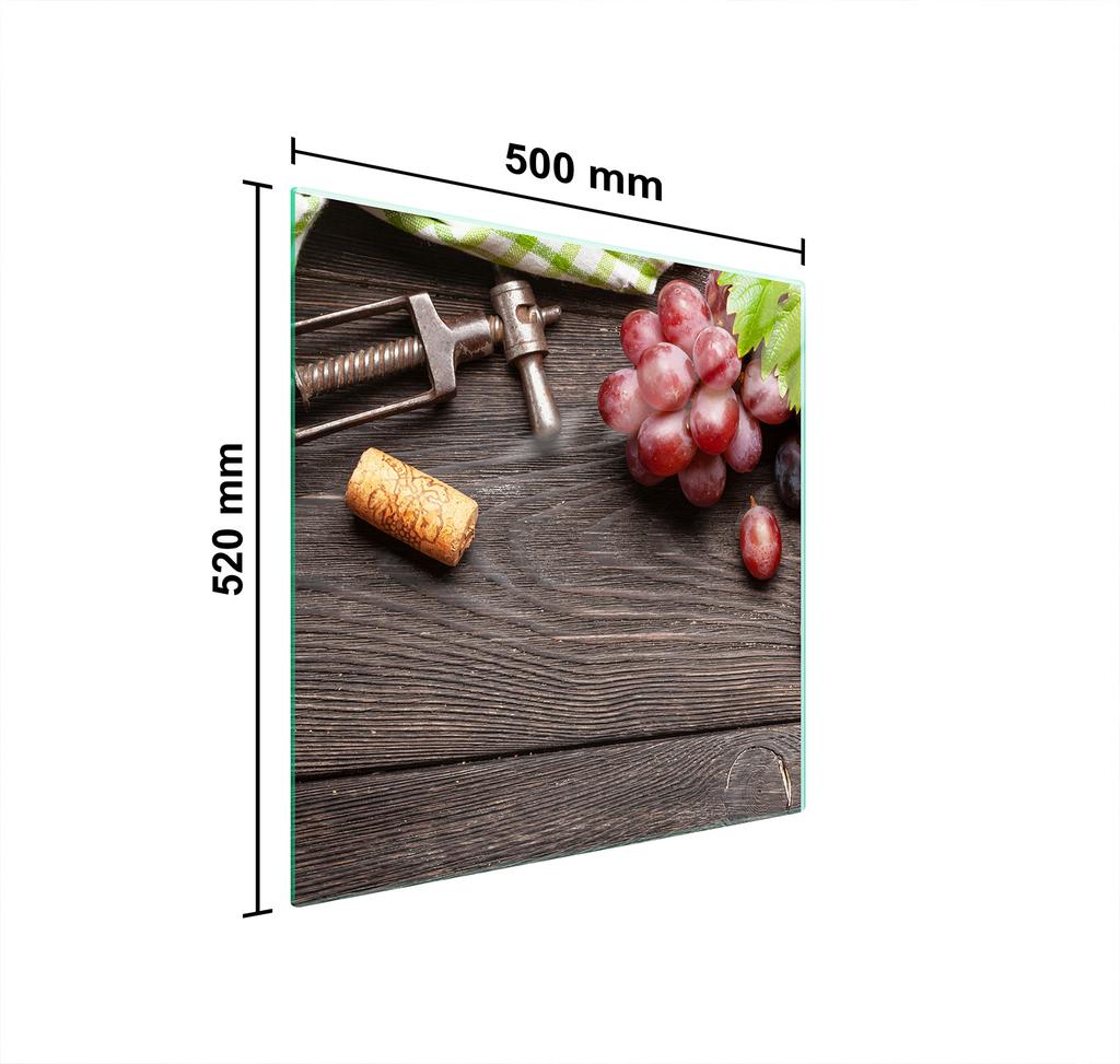 SZKLANA PŁYTA OCHRONNA NA KUCHENKĘ 50x52 OWOCE