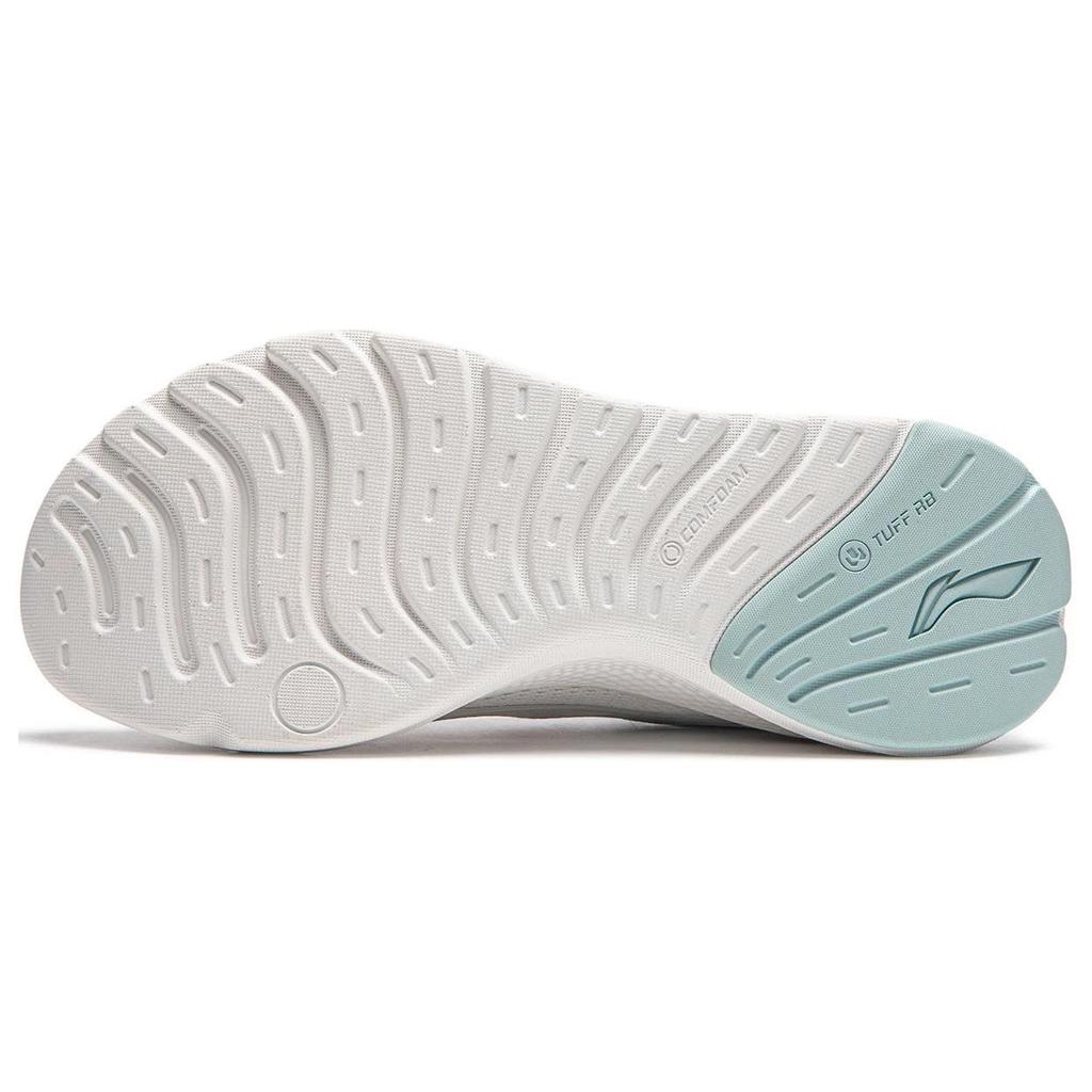 Li Ning Yun Yi Soft Rebound Breathable Thick Sole Height Increasing Non-Slip Wear-Resistant Low-Top Casual Shoes Women sneaker White Blue AGLU260-1