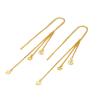 Authentische vietnamesische Goldstern & Mond Quastenohrringe - Hypoallergenes Geschenk für Sie