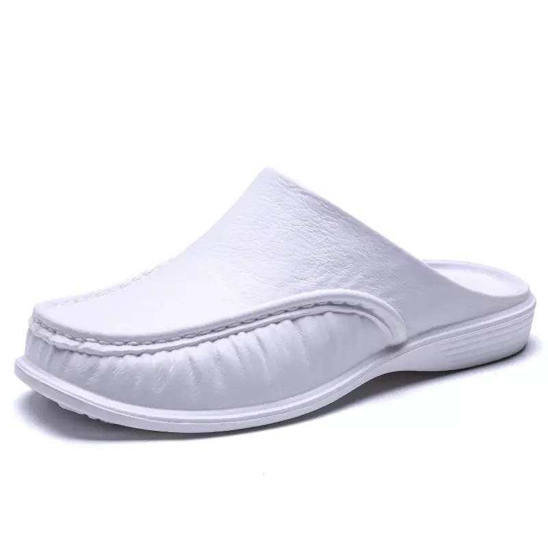 Men's Lightweight Indoor/Outdoor Summer Slippers - Large Size, Soft Bottom, Closed Toe