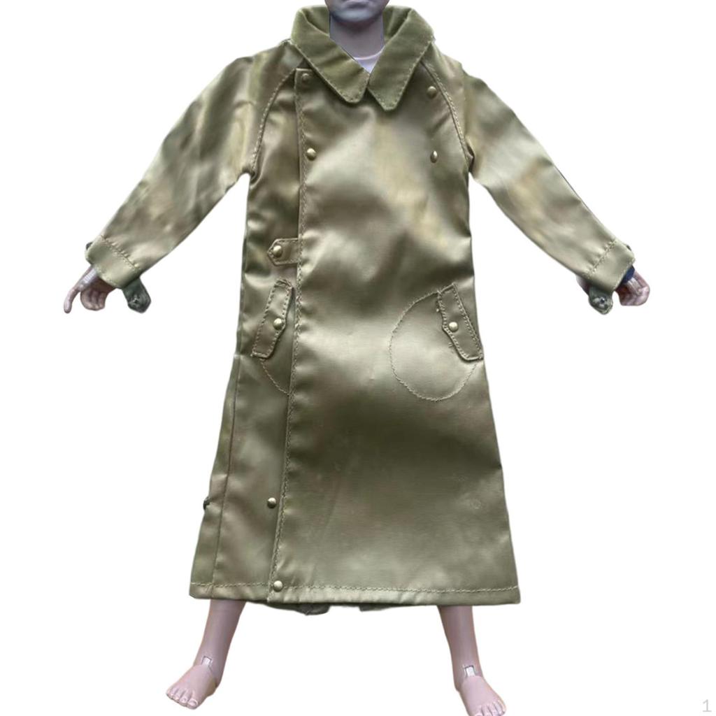 1/6 Scale Action Figure Clothes Doll Costume Accessories Overcoat Trendy Dress Up Miniature Clothing