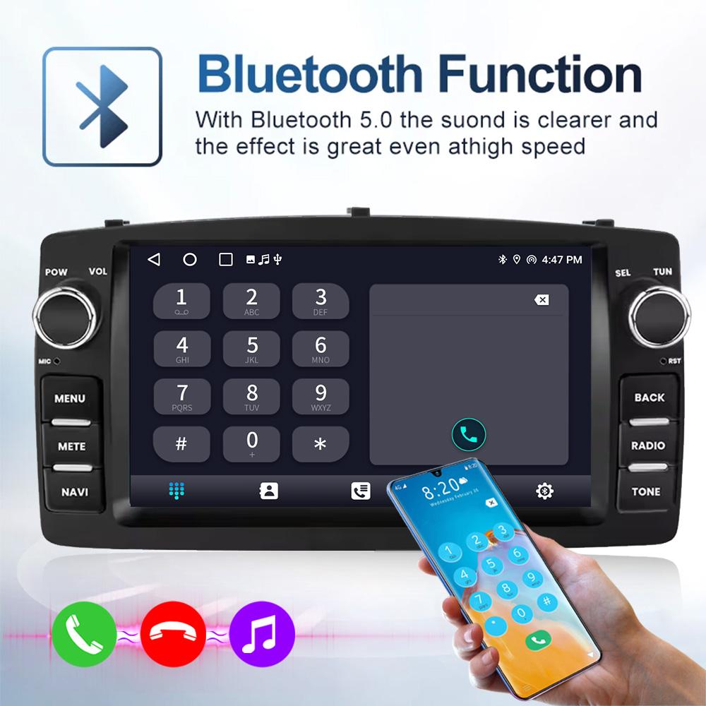 Car Video Player for Toyota Corolla E120 BYD F3 2000-2006 GPS Navigation Built-in Dsp Carplay Autoradio Android Head Unit