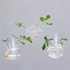 3pcs Hanging Glass Hydroponic Planter Geometric Shape Water Plant Vases Home Decor Indoor Outdoor Hanging Plant Container Garden