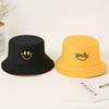 Double-sided fisherman's basin hat women's hat fashion letter embroidery quality hat personality trend hat