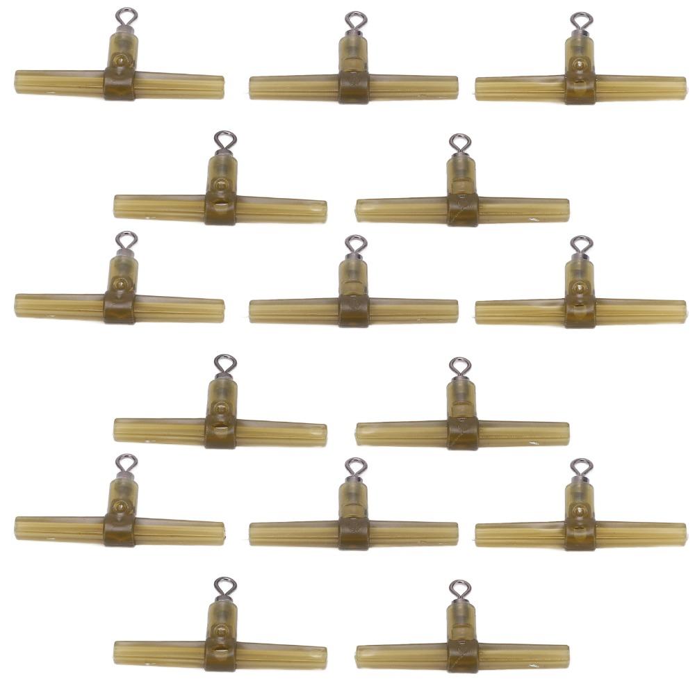 15PCS Inner 1.5mm Anti Twist Sleeves Plasstic Carp Hook Link  Carp Fishing