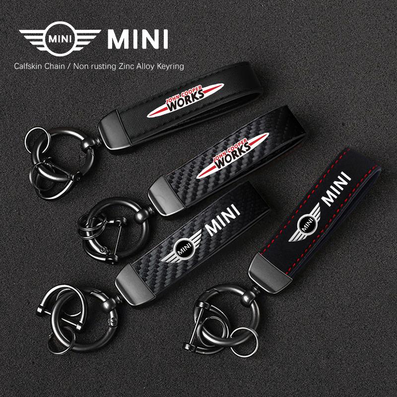 4S Händler Auto Emblem Schlüsselanhänger Kalbsleder Auto Schlüsselanhänger Für MINI One Cooper JCW Countryman Clubman Cabrio Paceman Coupe WORKS btrme66