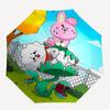 1pc Outdoor Umbrella with BT21 Characters - Automatic Opening/Closing, Portable 3-Fold Design, 8-Bone Iron Frame, Perfect Gift for Fans, Traveler