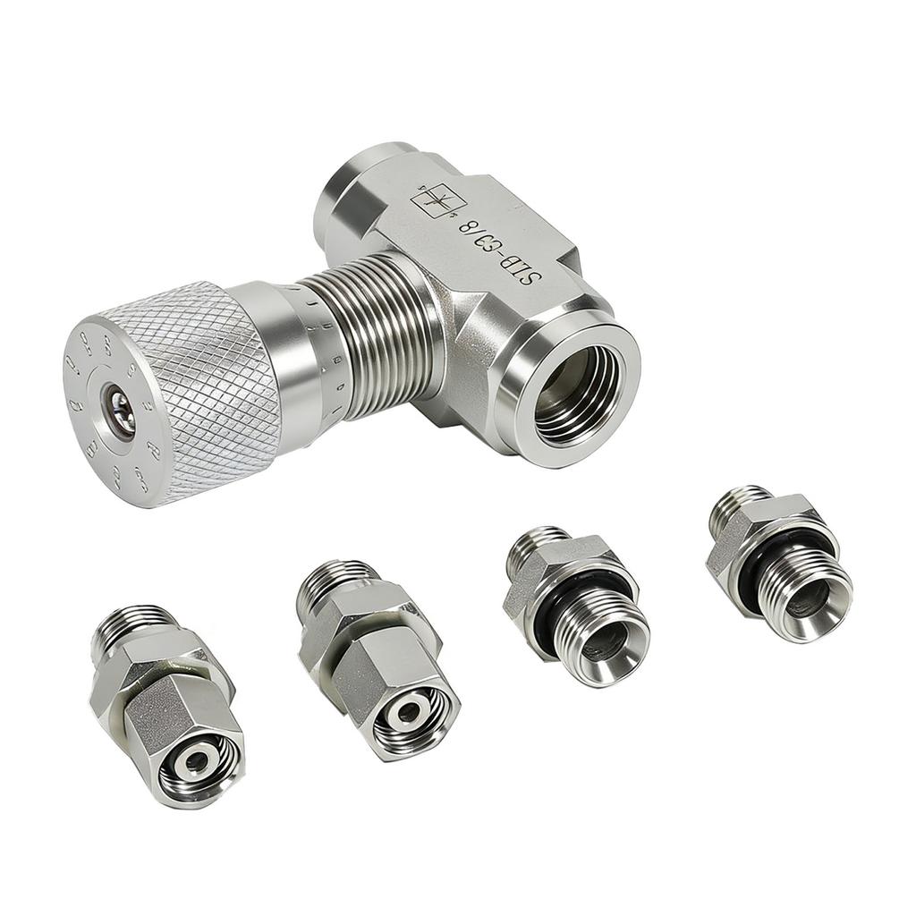 Hydraulic Flowrate Control Valve Fit for STB Series Mini Excavator 0.8 2 Ton 3 8in with M14 Connection Bidirectional