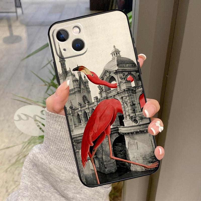 Flamingo Bird Case For iPhone 17 Pro Max 16 15 13 12 11 14 Pro Max Plus 13 12 Mini 16e 17 Air Back Cover