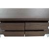 Buffet En Verre Marron Transparent Noyer 160 X 45 X 80 Cm Bois MDF