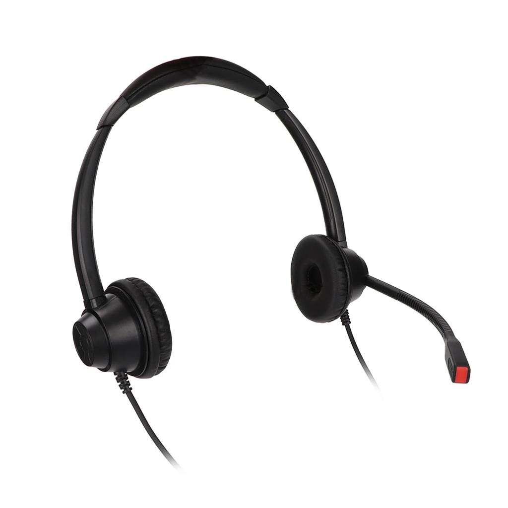 USB Telephone Headset Noise Cancelling Volume Adjustment Mute Binaural Customer Service Headphone