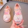 Girls Princess Shoes Spring and Autumn Soft Sole Women's Treasure Small Leather Shoes Sequins Foreign Style Girls Single Shoes Dance Performance Chil