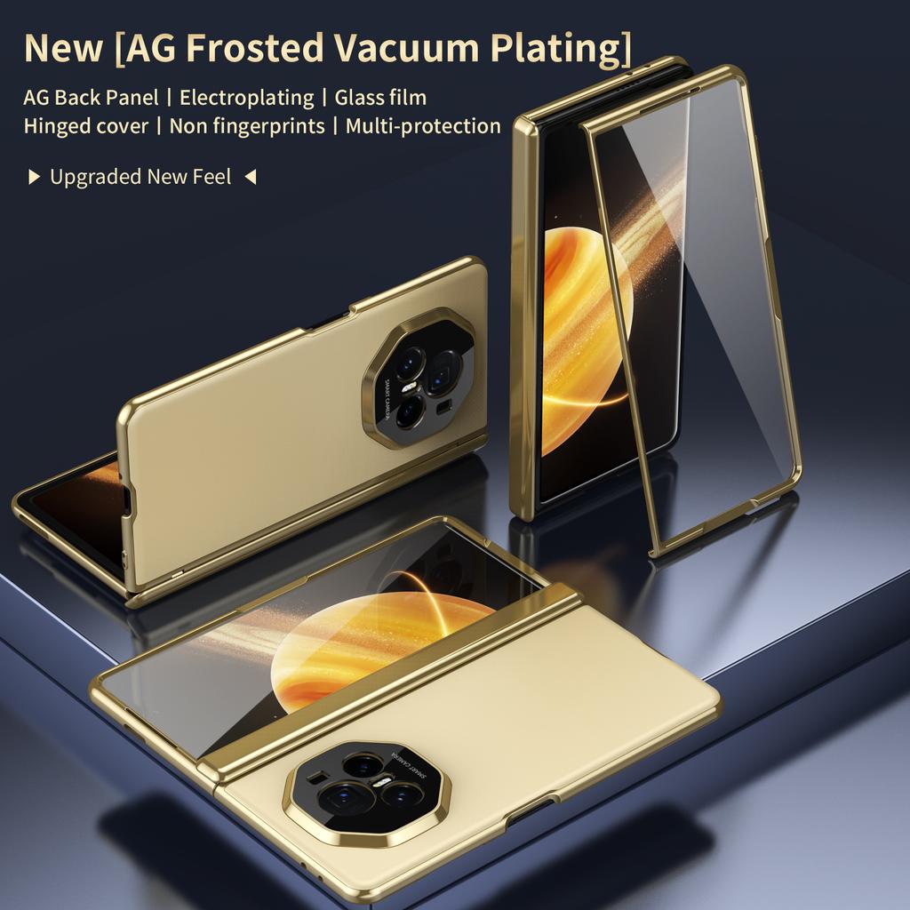 For Honor Magic V3 VS3 AG Matte Vacuum Plating Hinge Full Protective Glass Front Film Drop Resistant Phone Case