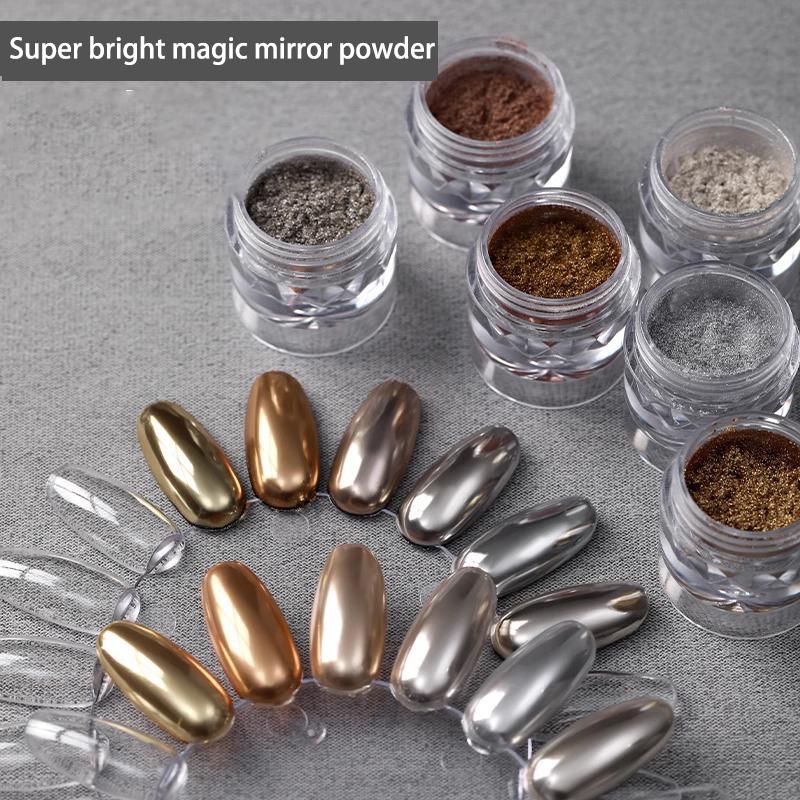 Metallic Mirror Powder Nail Art Glitter Rose Gold Champange UV gel Polish Chrom Dust Metallic Effect Painting Pigment
