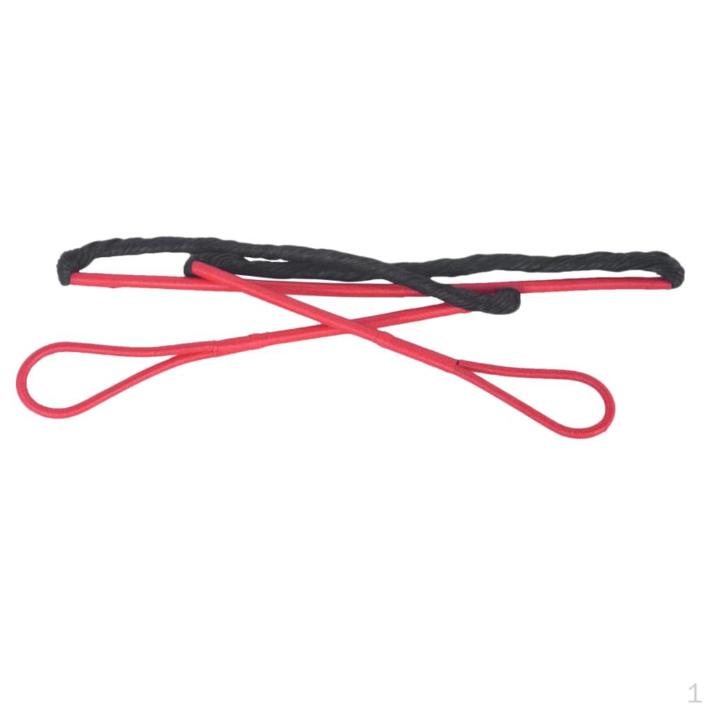 

Nylon Bow String for Traditional and Recurve Bows - Customizable Options Size Color Red Black 70 inch